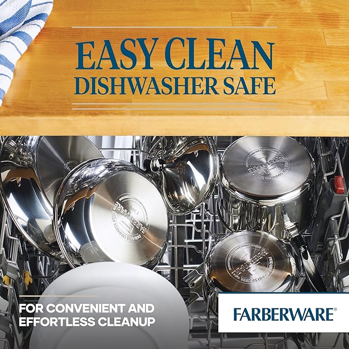 Farberware 70755 Classic Series Stainless Steel 8-Quart Covered Straining