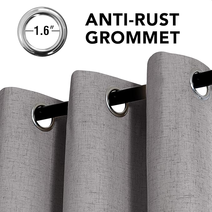 H.VERSAILTEX Linen Curtains 100% Blackout Curtains