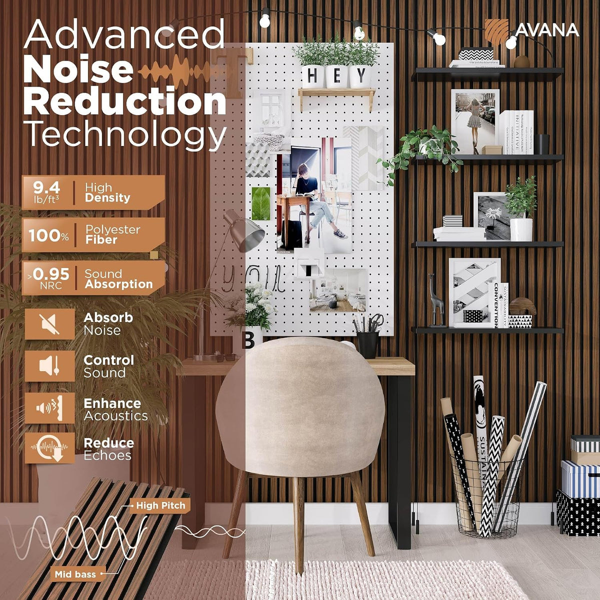 avana acoustic wood wall panels – 47.2 x showing dimensions
