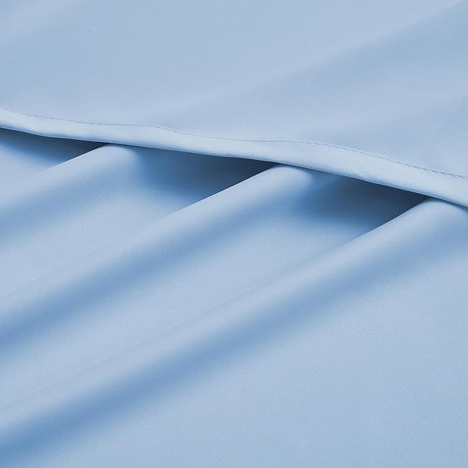 DUALIFE Sky Blue Blackout Curtain Panels/Drapes