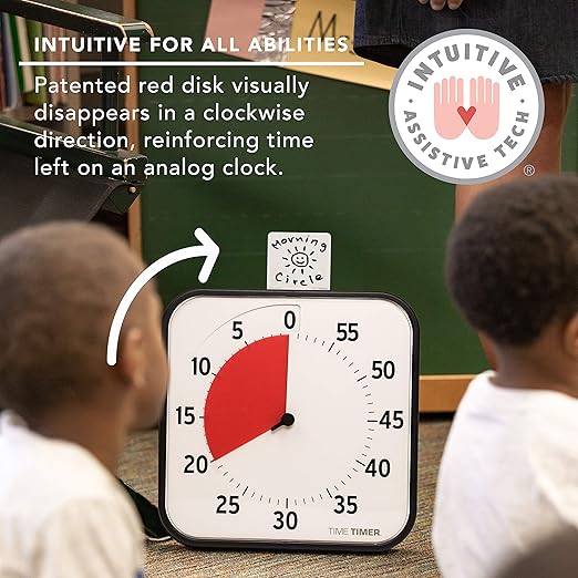 TIME TIMER 12 inch Visual Timer 60 Minute Kids Desk Countdown Clock