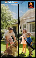 Magnetic Screen Door，Fiberglass Screen Door Mesh，Keep Bugs Out, Heavy-Duty Mesh