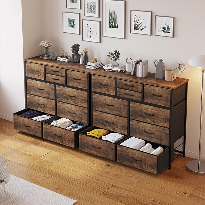 LUMTOK 10-Drawer Dresser, Fabric Storage Dressers