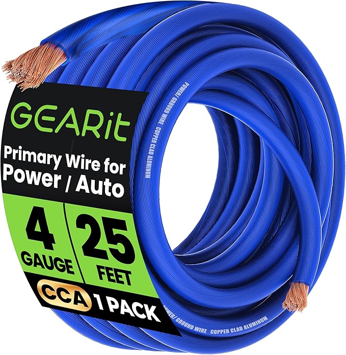 GEARit 4 Gauge Wire Copper Clad Aluminum CCA