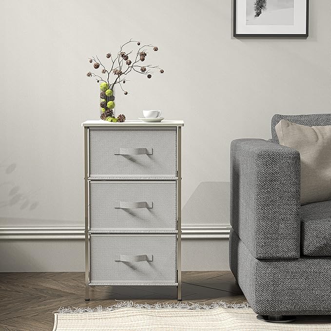 Simple Houseware 3 Drawer Nightstand Dresser