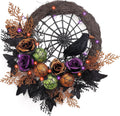 Valery Madelyn 18" Pre-Lit Halloween Wreath for Front Door Decor
