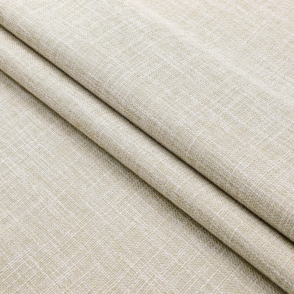 Central Park Sand Pinch Pleat Blackout Curtain Panel with Hooks, 40"x102"x2 | with Full Blackout Liner, Linen Textured, Energy Efficient, Noise Reducing, Window Treatment Drape, Living Room Bedroom