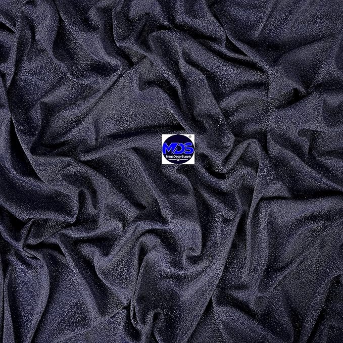 MDS Halloween Chiffon Draping Fabric - 2 Panel, 30" Wide x 100ft Long - Sheer Spooky Arbor & Canopy Drapery for Haunted House Backdrops, Party Ceilings, DIY Costumes & Themed Events - Navy Blue (Pack of 2)