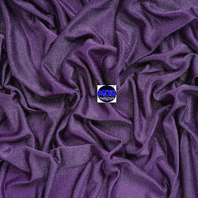 MDS Halloween Chiffon Draping Fabric - 2 Panel, 30" Wide x 50ft Long - Sheer Spooky Arbor & Canopy Drapery for Haunted House Backdrops, Party Ceilings, DIY Costumes & Themed Events - Cadbury Purple (Pack of 2)