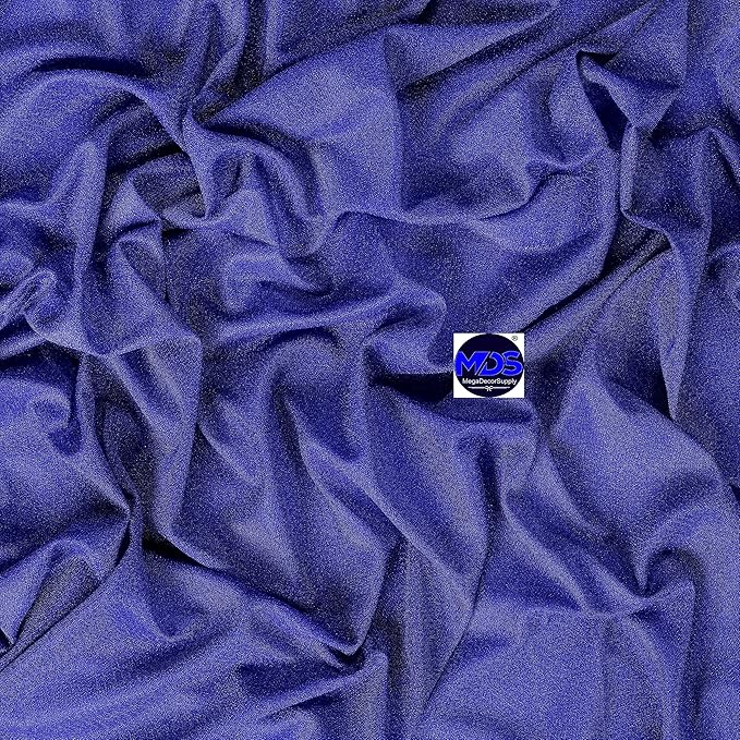 MDS Halloween Chiffon Draping Fabric - 2 Panel, 30" Wide x 100ft Long - Sheer Spooky Arbor & Canopy Drapery for Haunted House Backdrops, Party Ceilings, DIY Costumes & Themed Events - Royal Blue (Pack of 2)