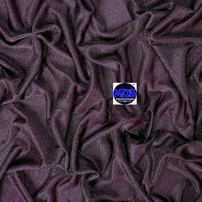 MDS Halloween Chiffon Draping Fabric - 2 Panel, 30" Wide x 40ft Long - Sheer Spooky Arbor & Canopy Drapery for Haunted House Backdrops, Party Ceilings, DIY Costumes & Themed Events - Eggplant (Pack of 2)